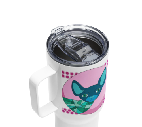 Travel mug with handle